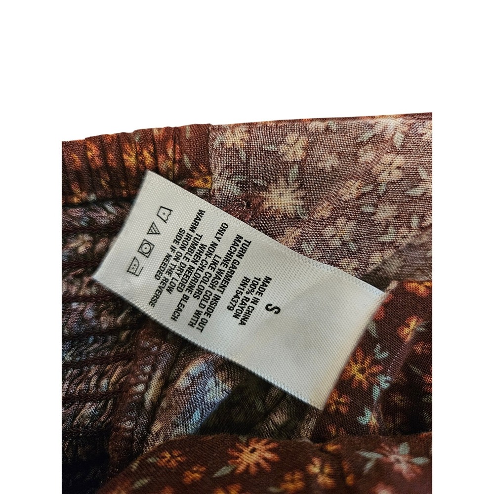 Aeropostale Y2K Floral Ruffle Square Neck Wide Leg Jumpsuit Women Size S - Picture 6 of 7